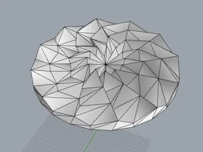 lowpoly mandala gold origami circle Low-poly 3D model
