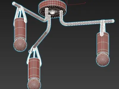 apricale-98281 three light ceiling fixture 3D model
