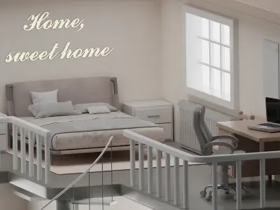 Apartment interior 3D model purchase
