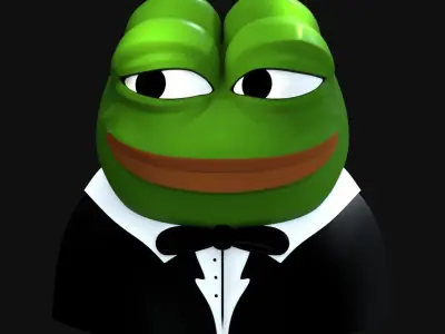 Tuxedo Pepe Low-poly 3D model
