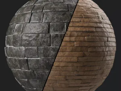 Stone Wall Materials 50- Sbsar Pbr 4k Seamless Texture