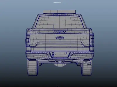 Ford F-150 lariat truck super crew cab 2020 Low-poly 3D model