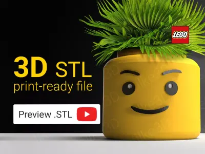 Lego Planter 3D print model