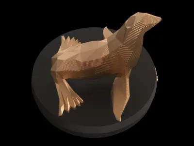 Parametric Seal Low-poly 3D model