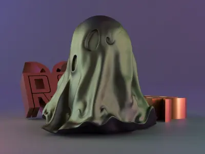 Halloween spirit decor GHOST 01 3D print model