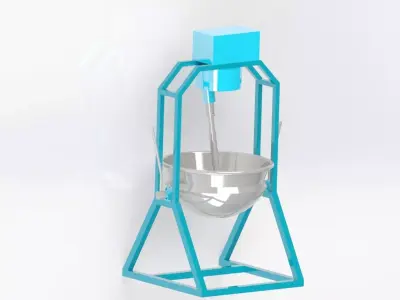 Planetary stir fry pan 3D print model