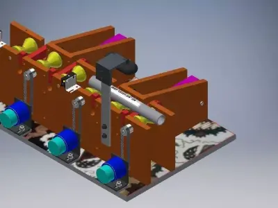 Prototype of mini pipe conveyor 3D model