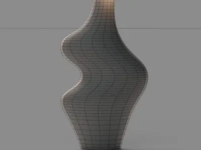 Tarri Black Steel Vase Low-poly 3D model