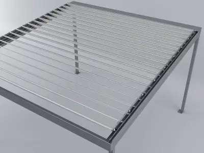 Aluminum Pergola Buffle System 3D model