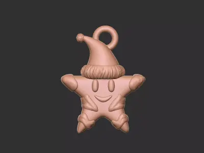 christmas star ornament pentant decoration 3D print model