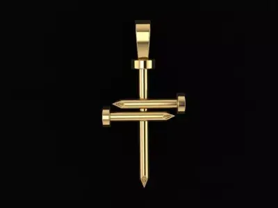 Nail Cross Pendant 3D print model