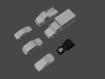 Stylized low poly car Low-poly 3D model