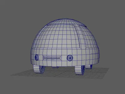 Cartoon car Low-poly 3D model