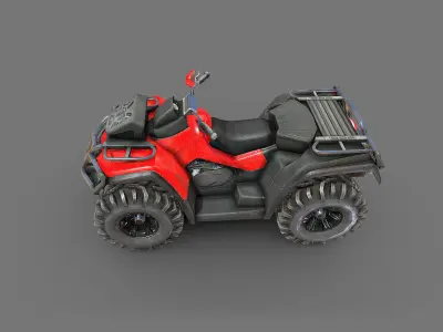 ATV Offroad Bike Low-poly 3D model