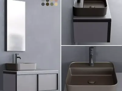 Ceramica Cielo Multiplo set 6 Low-poly 3D model