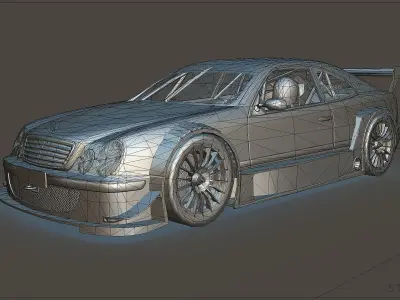 2000 Mercedes CLK DTM Game Asset Low-poly 3D model