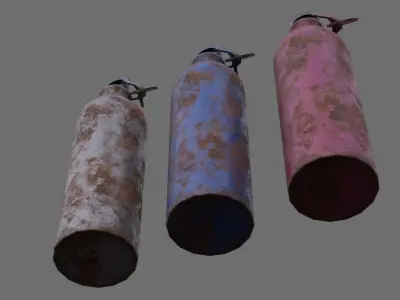 Water Bottle 1B Low-poly 3D model