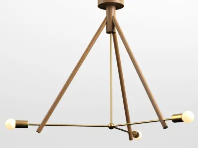 Lodge Chandelier 3 3D model