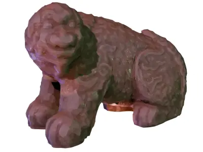 Haetae Guardian Statue - Low Poly Retopology PBR Ready Low-poly 3D model