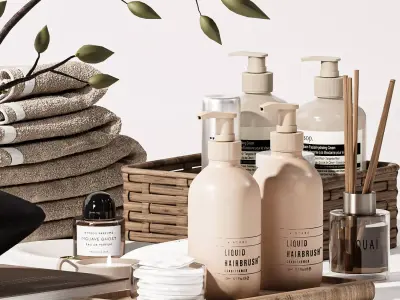 Bathroom decorative set H41 3D model