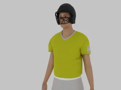 American Football Player  Low-poly 3D model