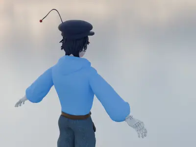 Robot Boy 3D Character  Low Poly  Free low-poly 3D model