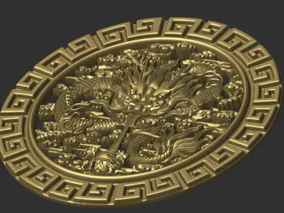 dragon golden 3D print model get