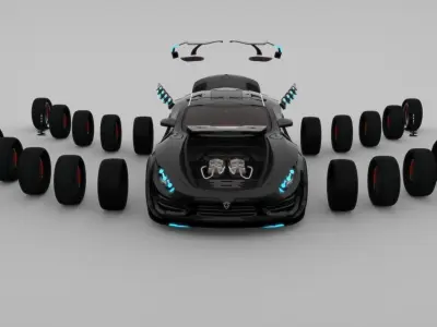 6 in 1 Affekta sport luxury  future tuning concept cars pack