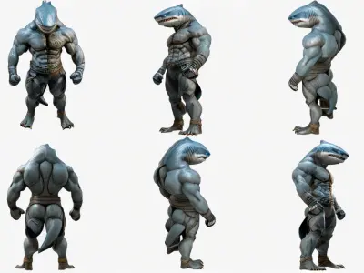 Fishhuma3dmodel Low-poly 3D model