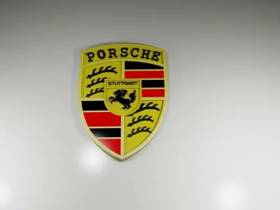 Porsche Cars Logo   3D print model