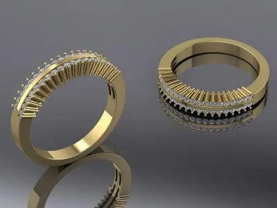 Jewelry Ring Gold 3D print model 14