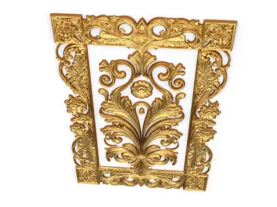 classical door decor 02 3D model