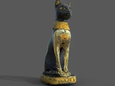 egyptian cat  Low-poly 3D model