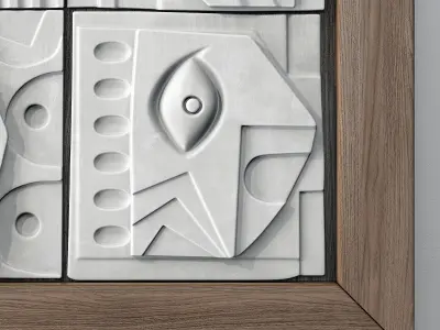 Panel decorative cube  square n1 3D model