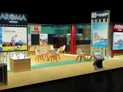 Booth Exhibition Stand a242  3D model