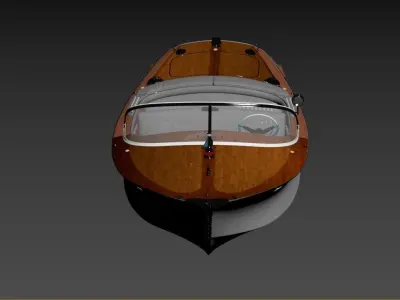 Vintage speedboat 3D model