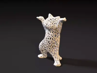 Cat Voronoi 3D print model