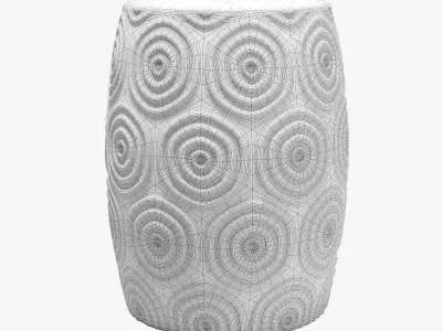 World menagerie dora ceramic garden stool 3D model