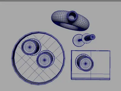 Decoration Set Candles 3D model