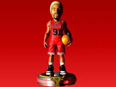 DENNIS RODMAN CHICAGO BULLS FIGURE BASKETBALL  NBA JORDAN 3D print model