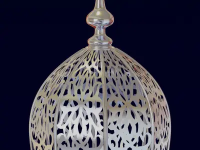 Floral moroccan lantern 3D model