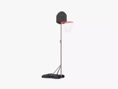 Wheels Portable Adjustable Height Basketball Hoop Stand 3D model