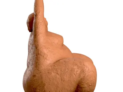 Fat Lady Yoga Low-poly 3D model