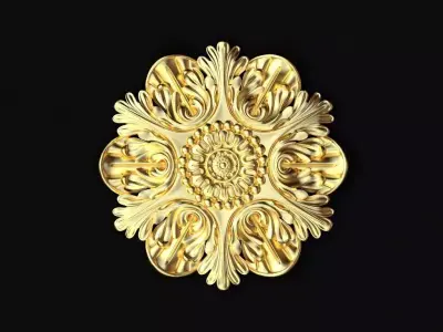 Central decor ornament for furniture 3D model 376