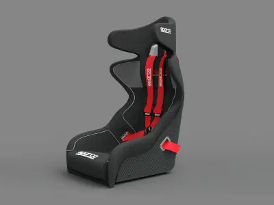 racing seat 3D print model