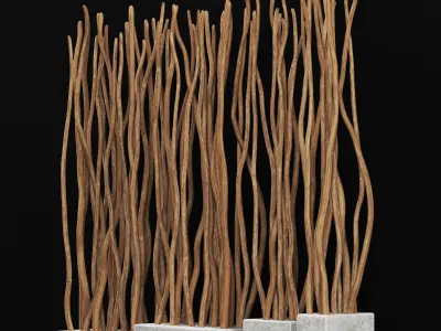 Planter small branch crooked n4 3D model