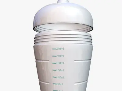 Kids White Bottle Model 3D model