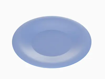 Disposable Plastic Plate B 01 Low-poly 3D model