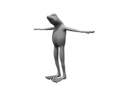 frog cartoon 3d model 3D model