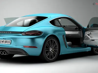 Porsche 718 Cayman S 2017 3D model